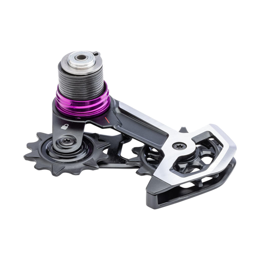 Caja de cambio trasero completa de 7 velocidades SRAM XX DH T-TYPE EAGLE AXS — 11.7518.104.029 — foto de la pieza sobre fondo blanco