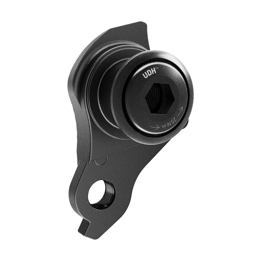 Patilla de cambio SRAM UDH negra — vista del producto sobre fondo blanco