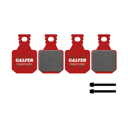 Pastillas de freno semimetálicas GALFER ADVANCED para Magura MT5 / MT7 (4 pistones) — vista principal