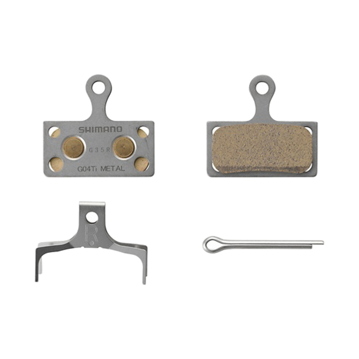 Pastillas de freno metálicas SHIMANO G04TI-MX — vista principal