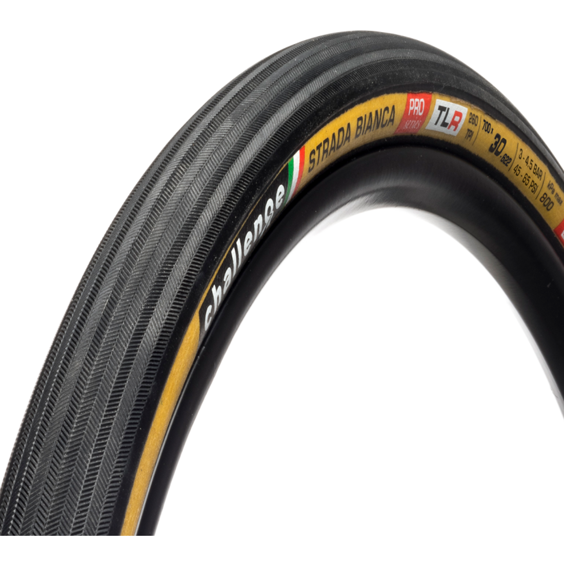 Cubierta CHALLENGE OPEN STRADA BIANCA 700x30c lista para tubeless beige