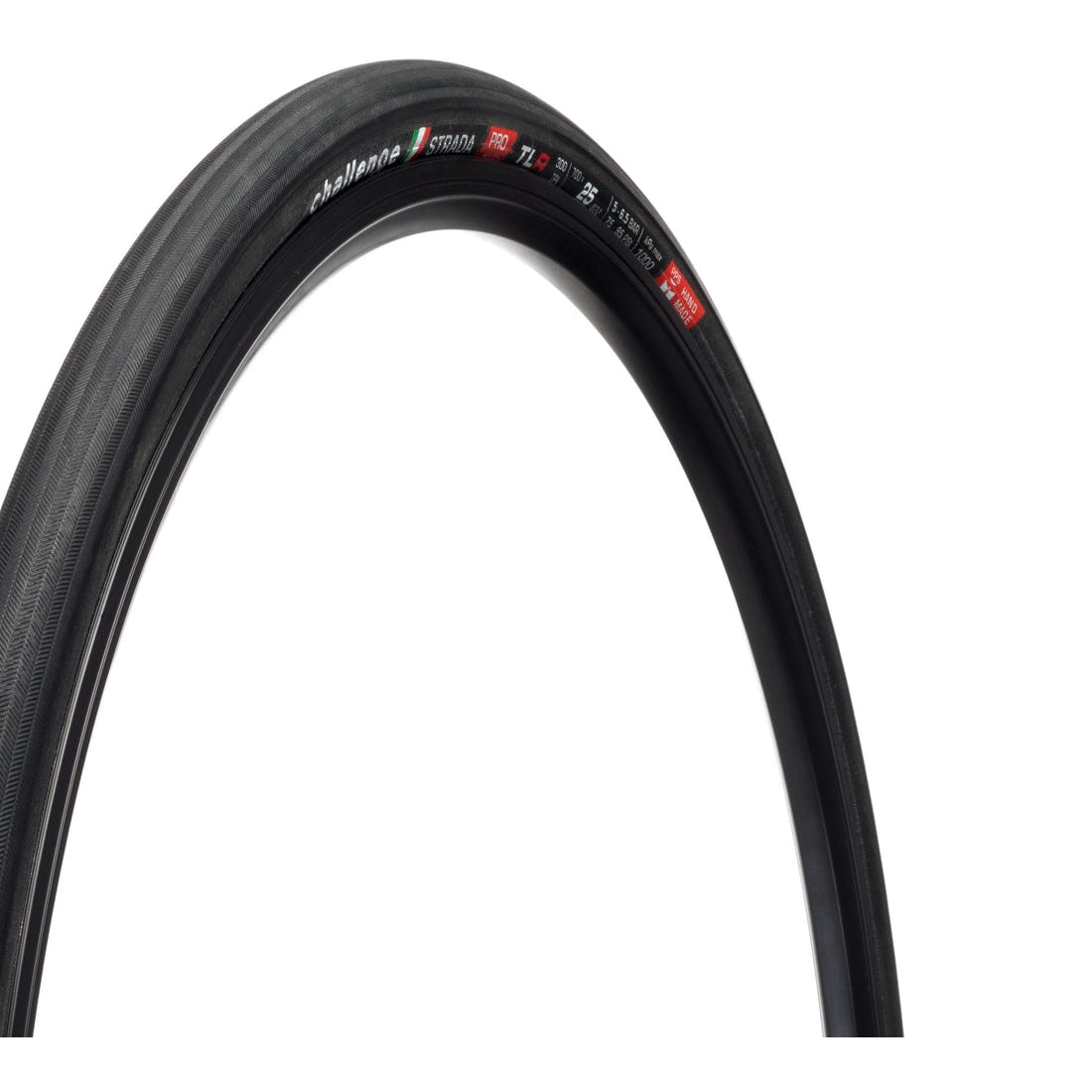Neumático CHALLENGE OPEN STRADA 700x25c Tubeless Ready Negro