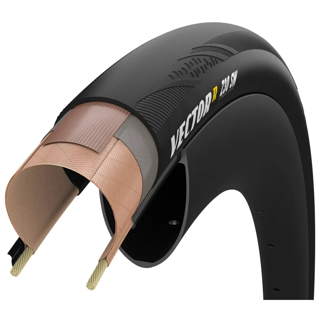 Cubierta ZIPP GOODYEAR VECTOR R SW lista para tubeless negra