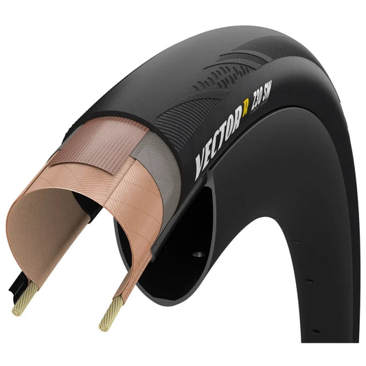 Cubierta ZIPP GOODYEAR VECTOR R SW lista para tubeless negra