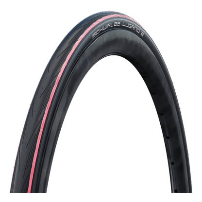 Neumático SCHWALBE LUGANO II 700c K-Guard TubeType rojo