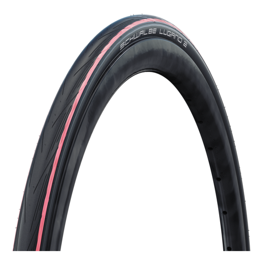 Neumático SCHWALBE LUGANO II 700c K-Guard TubeType rojo