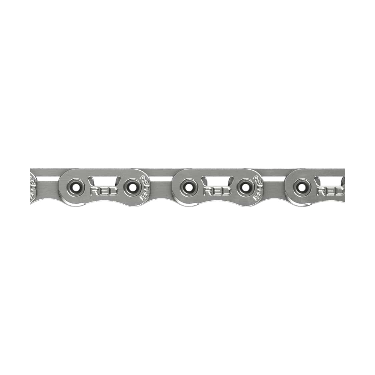Cadena de 12/13 velocidades SRAM RED AXS E1 Flattop plateada — foto del producto sobre fondo blanco