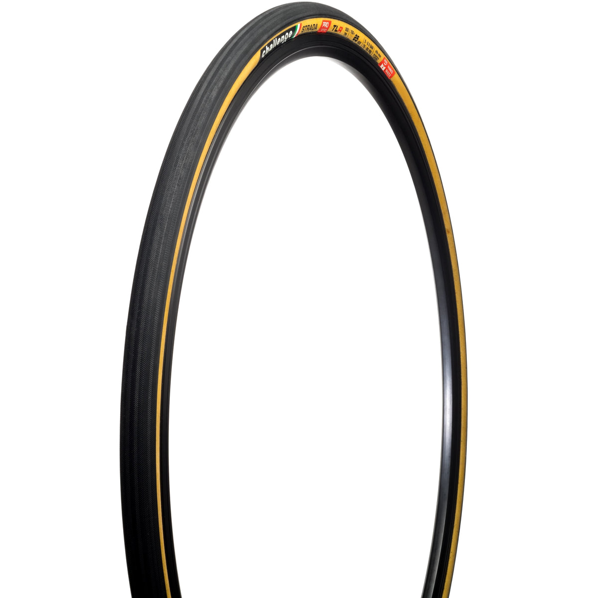 Neumático CHALLENGE OPEN STRADA 700c Tubeless Ready beige — vista del producto sobre fondo blanco
