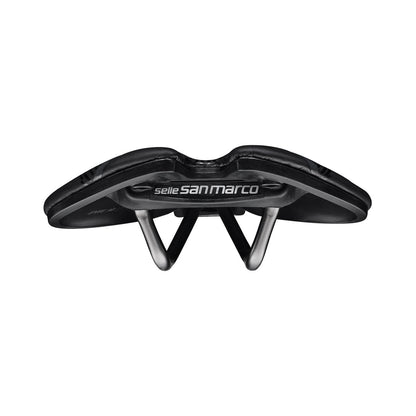 Sillín SAN MARCO ASPIDE SHORT OPEN-FIT RACING L3, 155 mm de ancho, raíles de acero Xsilite, negro — vista adicional