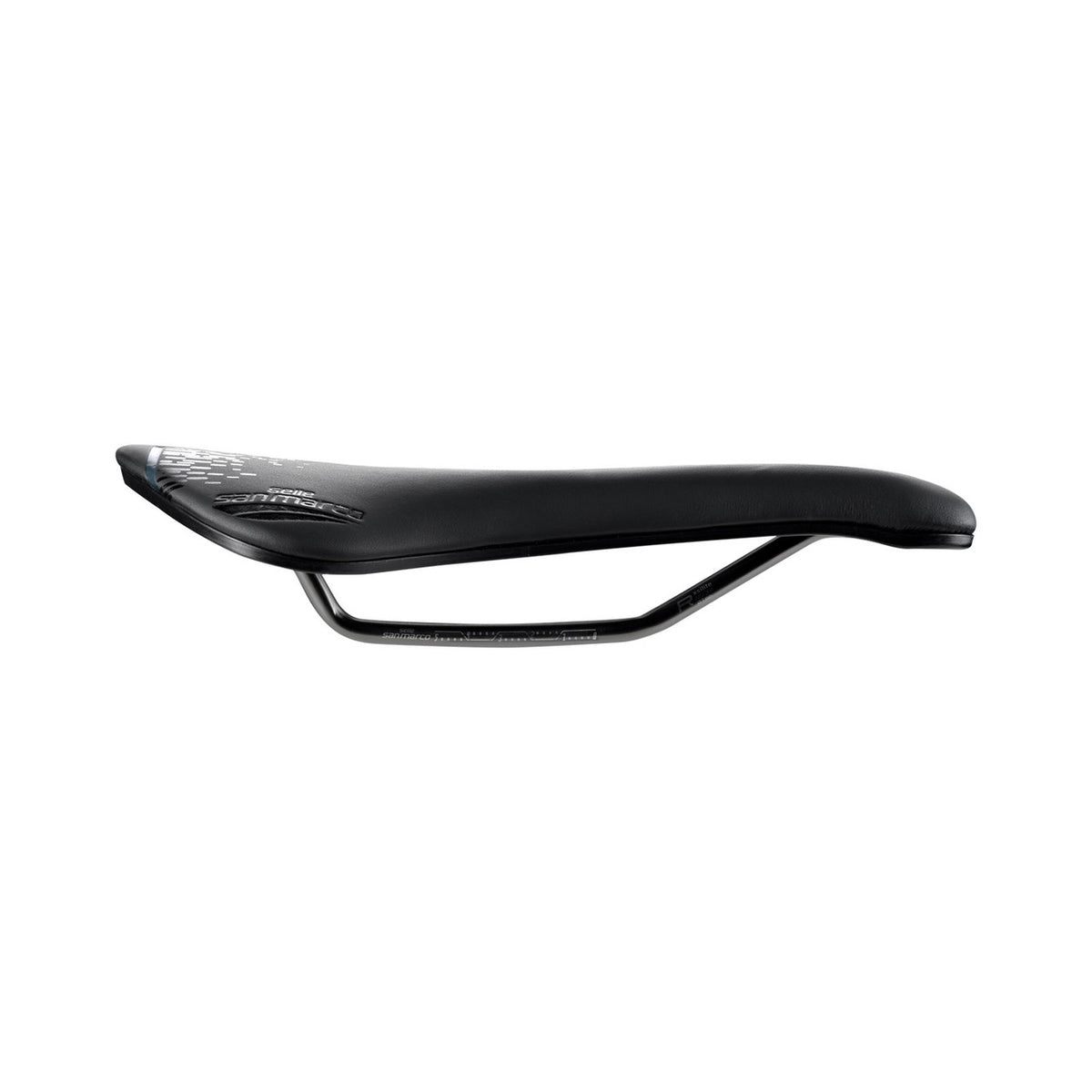 Sillín SAN MARCO ASPIDE SHORT OPEN-FIT RACING L3, 155 mm de ancho, raíles de acero Xsilite, negro — vista adicional