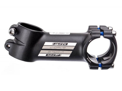 Potencia FSA V-Drive de aluminio +/-17° negra — vista lateral