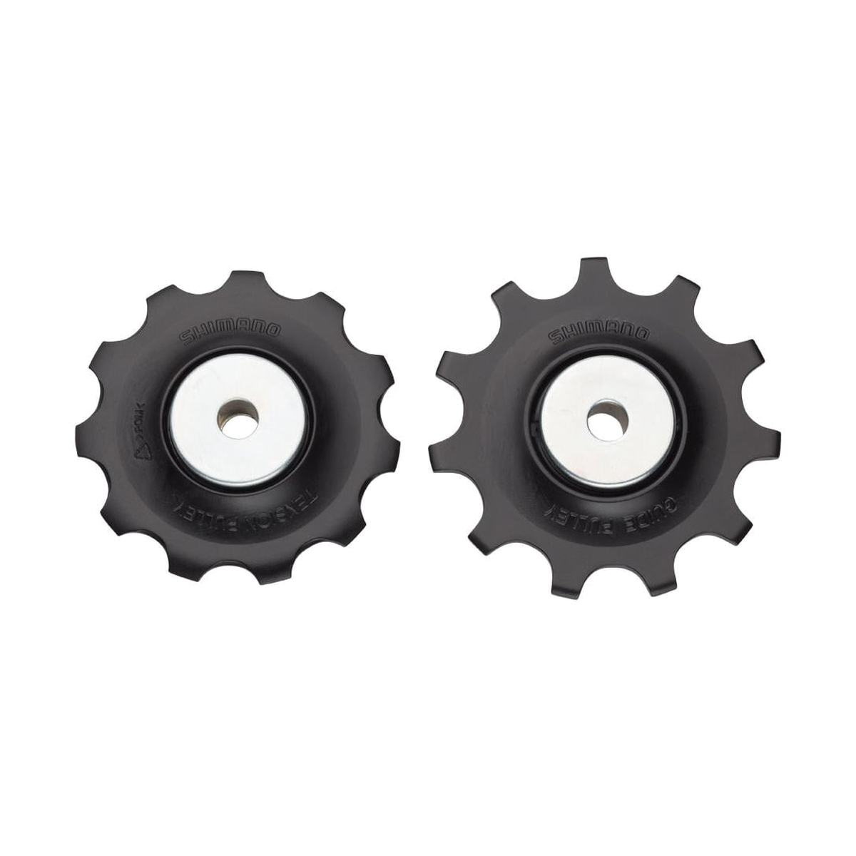 Roldanas de cambio trasero de 11 velocidades SHIMANO SLX M7000 / METREA U5000 #Y5RS98010, negras — pieza sobre fondo blanco