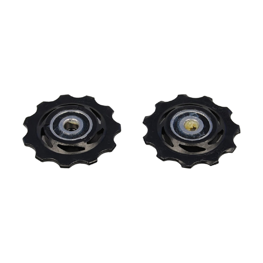 Roldanas de cambio trasero de 9 velocidades SRAM X0 (a partir de 2008) #11.7515.022.000, negras — pieza sobre fondo blanco