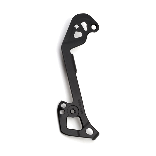 Pata interior larga de cambio trasero SHIMANO XTR M9000 SGS de 11 velocidades — pieza sobre fondo blanco