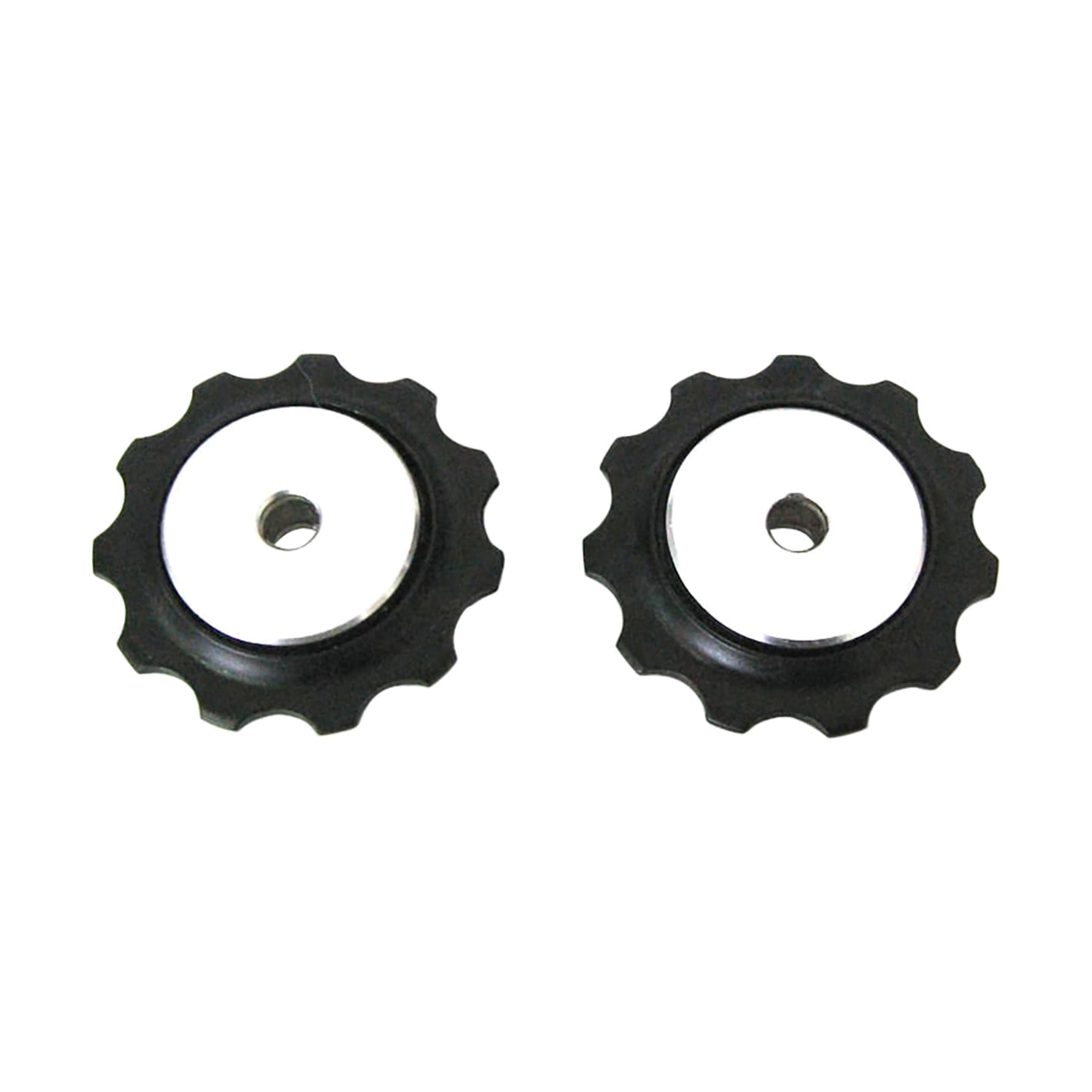 Roldanas de cambio trasero de 9 velocidades SRAM X0 (2005-2007) #00.0000.200.733, negras — pieza sobre fondo blanco