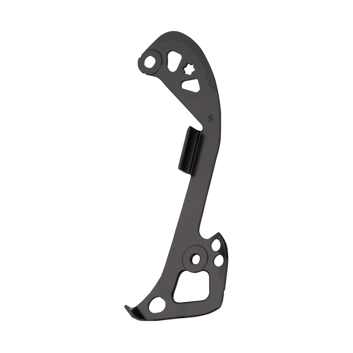 Pata interior media de cambio trasero SHIMANO SLX RD-M7000-GS de 11 velocidades — pieza sobre fondo blanco