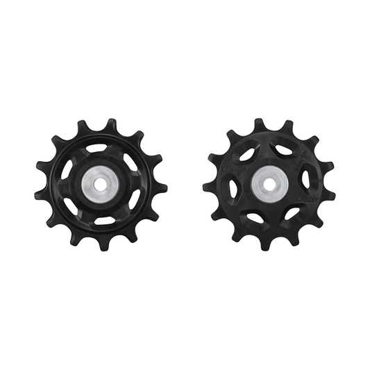 Roldanas de cambio trasero de 11 velocidades SHIMANO CUES RD U8000 — pieza sobre fondo blanco