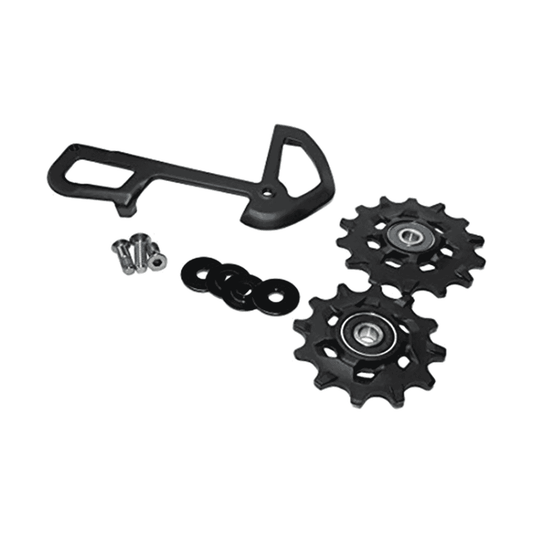 Pata interior y roldanas de 8 velocidades SRAM EX1 — pieza sobre fondo blanco