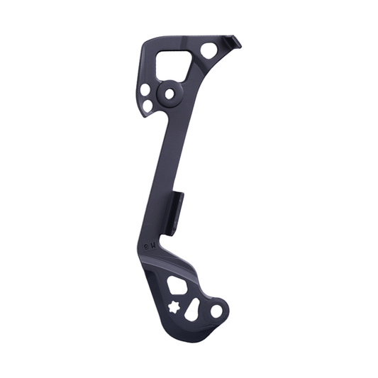 Pata interior larga de cambio trasero SHIMANO XTR Di2 RD-M9050-SGS — pieza sobre fondo blanco