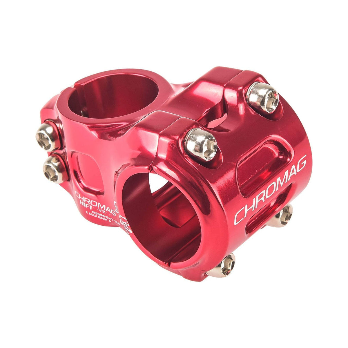 Potencia CHROMAG HIFI V2 0° roja — vista principal sobre fondo blanco