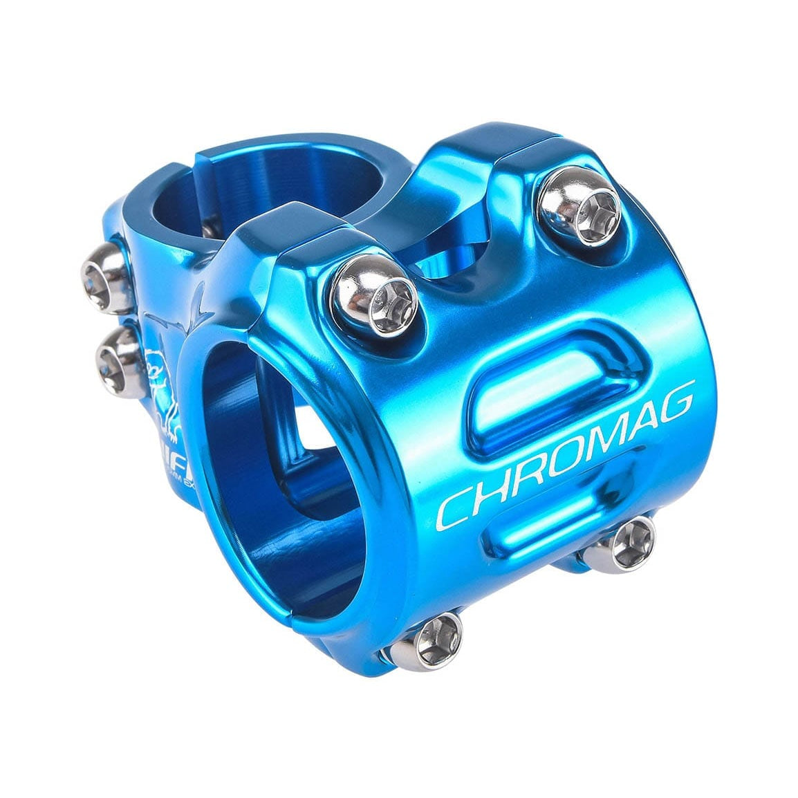 Potencia CHROMAG HIFI V2 0° azul — vista principal sobre fondo blanco