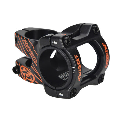 Potencia REVERSE COMPONENTS BLACK ONE D-2 negra y naranja — vista principal sobre fondo blanco
