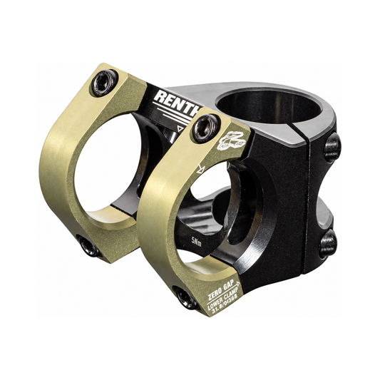 Potencia RENTHAL APEX V2 negra/bronce — vista principal sobre fondo blanco