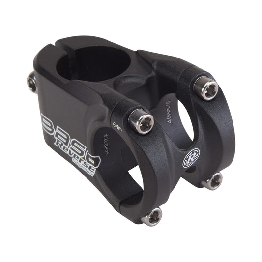 Potencia REVERSE COMPONENTS BASE negra mate — vista principal sobre fondo blanco