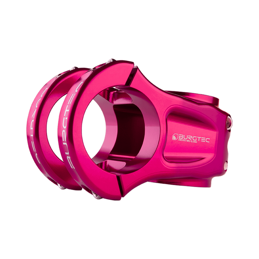 Potencia BURGTEC ENDURO MK3 rosa — vista principal sobre fondo blanco