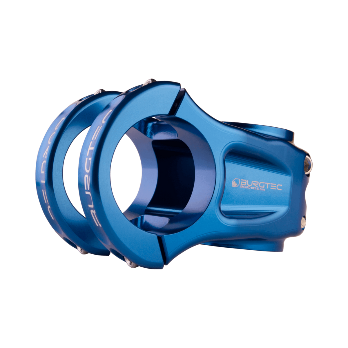 Potencia BURGTEC ENDURO MK3 azul — vista principal sobre fondo blanco