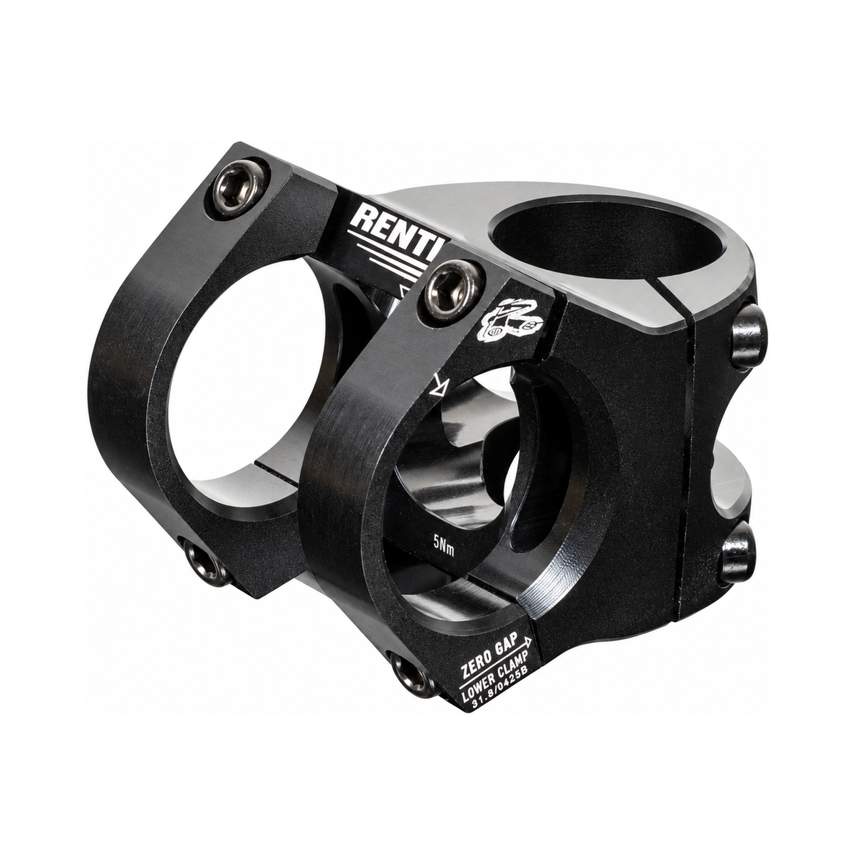 Potencia RENTHAL APEX V2 negra — vista principal sobre fondo blanco