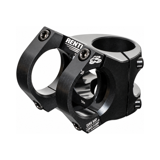 Potencia RENTHAL APEX V2 negra — vista principal sobre fondo blanco