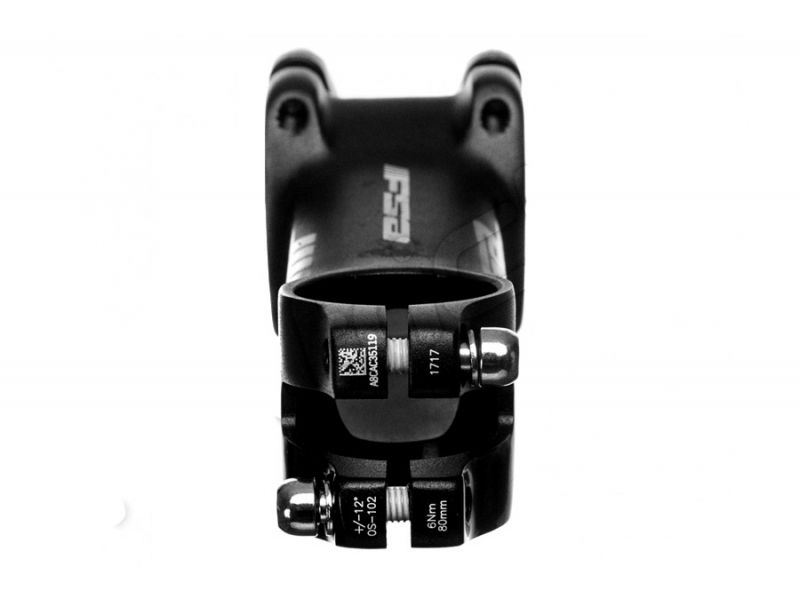 Potencia FSA AFTERBURNER de aluminio -12° negra — vista superior