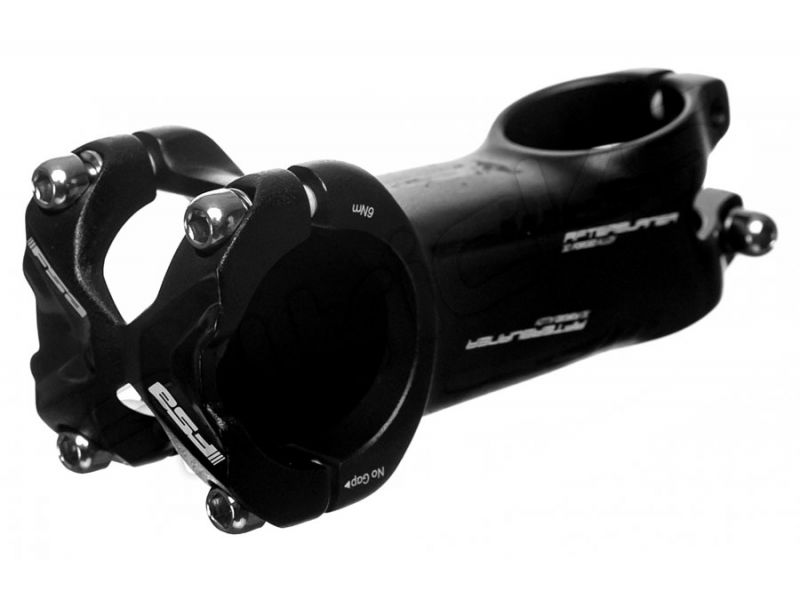 Potencia FSA AFTERBURNER de aluminio -12° negra — vista frontal en tres cuartos