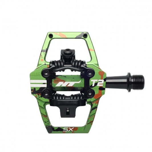 Pedales HT COMPONENTS T2 SX BMX Verde Camo