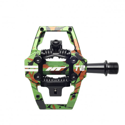 HT COMPONENTS Pedales ENDURO T2 Verde Camo
