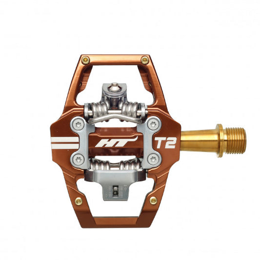 Pedales HT COMPONENTS T2 Titanium Bronze