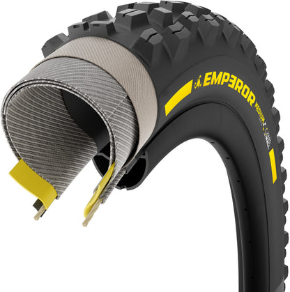 Cubierta PIRELLI SCORPION EMPEROR 29x2.50 Supersoft DH+Wall Tubeless Ready plegable negro/amarillo Team Edition