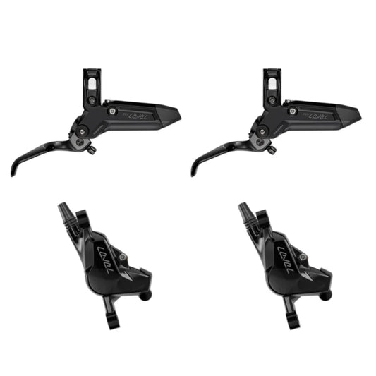 Par de frenos SRAM LEVEL SILVER STEALTH de 2 pistones Negro
