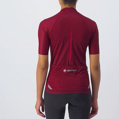 Maillot CASTELLI ENDURANCE W Mujer Mangas Cortas Burdeos