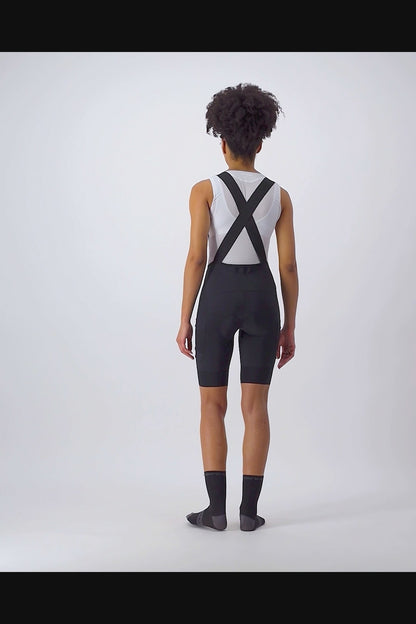 Culote Corto con Tirantes CASTELLI UNLIMITED CARGO Mujer Negro
