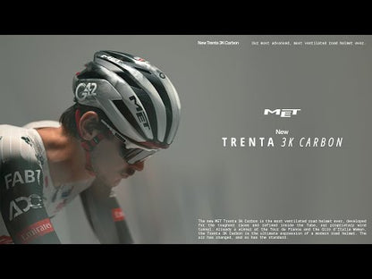 Casco de Carretera MET TRENTA 3K CARBON MIPS UAE TEAM ADQ 2026 Violeta/Naranja