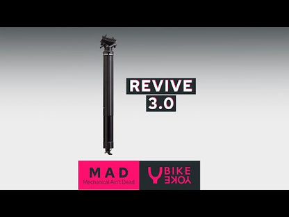 Tija de Sillín Telescópica BIKEYOKE REVIVE 3.0 - Edición Limitada Plata
