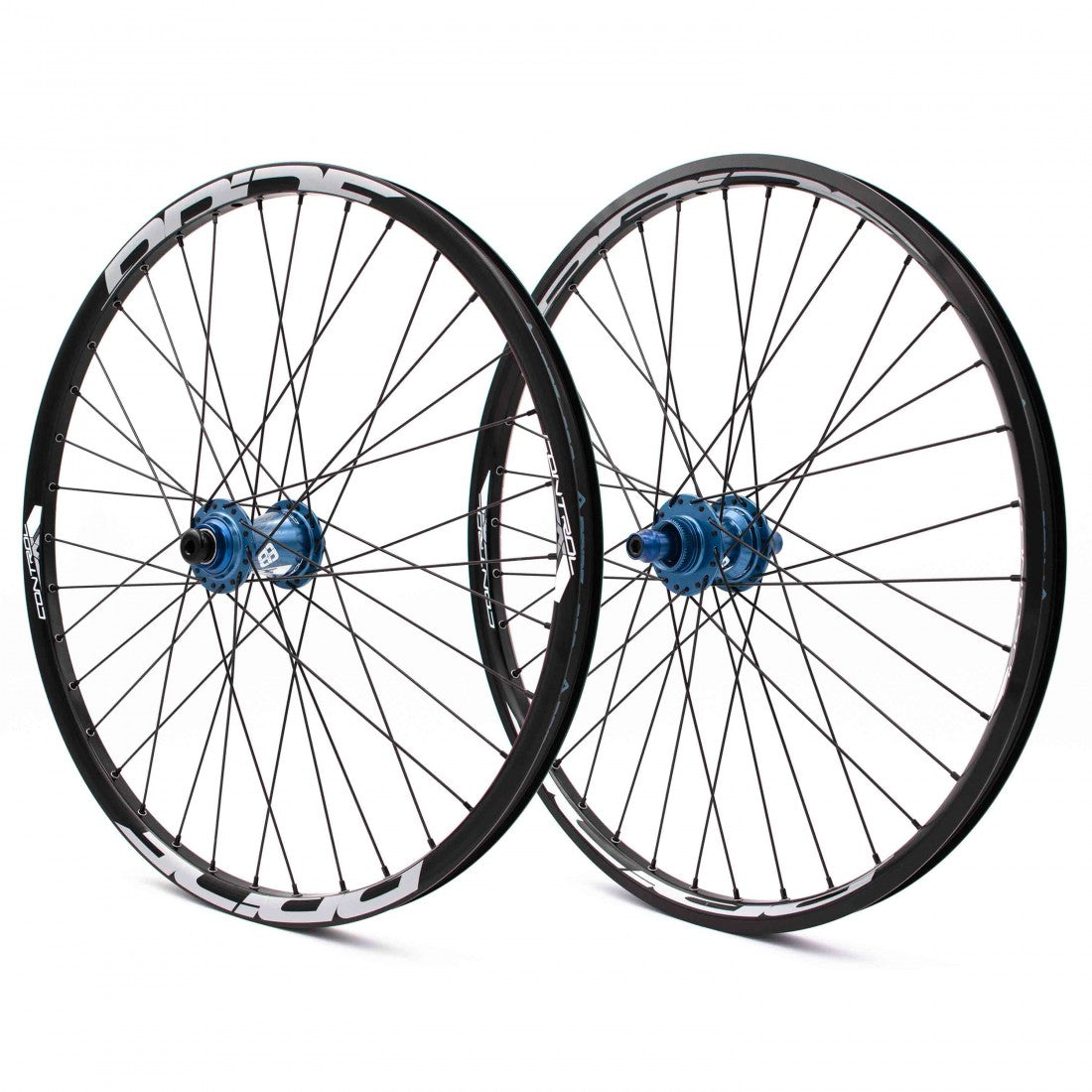 Par de Ruedas PRIDE 24" (507mm) Control V1 Disc Ejes 20/10mm Azul