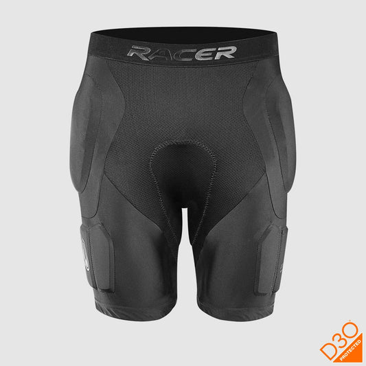 Pantalón corto de protección RACER D3O negro