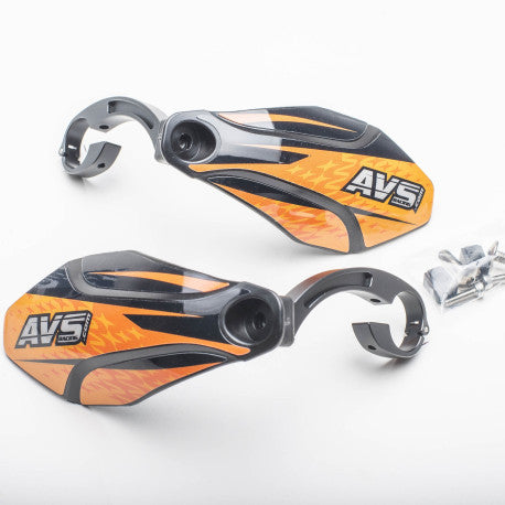 AVS KIT DECO Guardamanos Alu Pierna Naranja/Negro