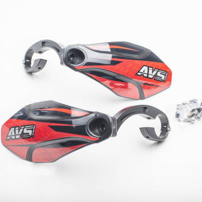 Protector de Manos AVS KIT DECO Patilla Alu Negro/Rojo