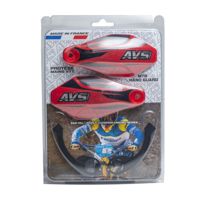 Protector de Manos AVS KIT DECO Patilla Alu Negro/Rojo