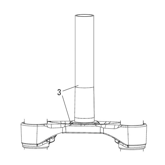 Corona inferior de horquilla ROCKSHOX BOXXER C1, avance 0 mm
