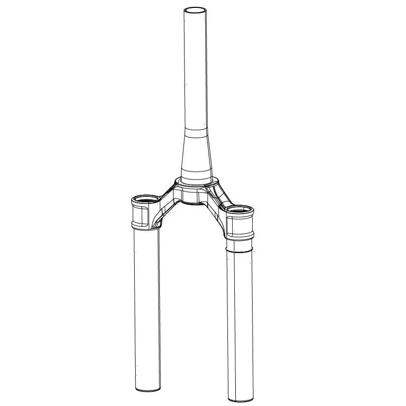 Conjunto de corona, tubo de dirección y barras ROCKSHOX SID SL DebonAir 29", tubo cónico, avance 44 mm, negro Diffusion D1 (2024+)